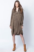 Romeo Satin Dress - Women’s brown dress.