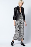 Risty Print Coeur Silk Dress - Women’s long printed dress.