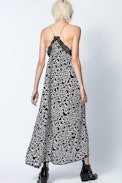 Risty Print Coeur Silk Dress - Women’s long printed dress.