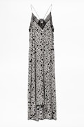 Risty Print Coeur Silk Dress - Women’s long printed dress.