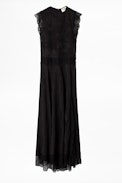 Rage Jac Leo Silk Dress - Women's silk short-sleeved long dress.