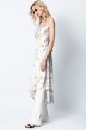 Racer Silk Dress - Women's asymmetric silk dress.
