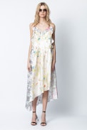 Racer Silk Dress - Women's asymmetric silk dress.
