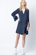 Raika Satin Dress - Women’s short dress.