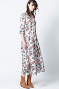 Roux Print Flower Dress - Women’s long printed dress.