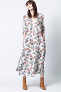 Roux Print Flower Dress - Women’s long printed dress.