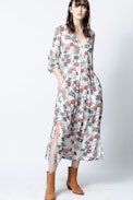 Roux Print Flower Dress - Women’s long printed dress.