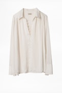 Chemise Trent Satin - Chemise blanche femme.