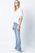 Teveals Jac Mandala Silk Shirt - Women’s white shirt.