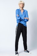 Titu Satin Tunic - Women’s blue tunic.