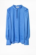 Titu Satin Tunic - Women’s blue tunic.
