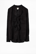 Twin Leo Silk Shirt - Women’s jacquard silk shirt.