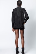 Twin Leo Silk Shirt - Women’s jacquard silk shirt.
