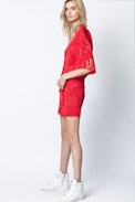 Pax Jac Mandala Silk Shorts - Women’s red shorts.