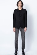 Vegas Jacket - Men’s black tailored jacket in wool.
