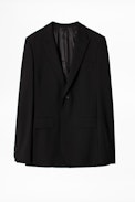 Vegas Jacket - Men’s black tailored jacket in wool.
