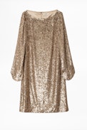 Robe Rim Sequins - Robe femme, à sequins dorés.