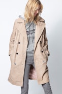 Manteau Miad Cuir - Trench en cuir femme.