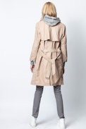 Manteau Miad Cuir - Trench en cuir femme.