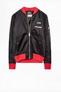 ZV X Schott Jacket - Zadig&Voltaire X Schott men’s black bomber jacket