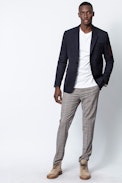 Perou Checks Pants - Men’s gray checked pants.