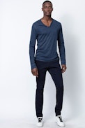 Pantalon Pit - Pantalon chino bleu marine homme.