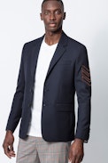 Valfried Jacket - Men’s navy blue wool jacket.