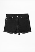 Short Storm Black Print Voltaire - Short noire femme.