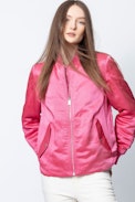 Ben Jacket - Women’s pink bomber jacket.