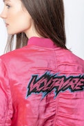 Ben Jacket - Women’s pink bomber jacket.