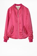 Ben Jacket - Women’s pink bomber jacket.