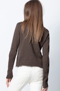 Pull Nicky - Pull marron femme.