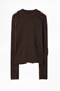 Pull Nicky - Pull marron femme.