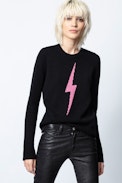 Pull Delly Flash Cachemire - Pull en cachemire noir femme.