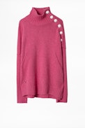Alma Cachemire Sweater - Women's pink sweater, oversize, in cashmere
