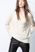 Pull Thursday Cachemire - Pull en cachemire beige femme.