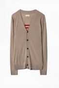 Jojo Cardigan - Men’s button-up cardigan with motif on the back.