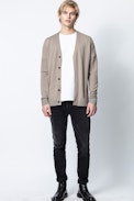 Jojo Cardigan - Men’s button-up cardigan with motif on the back.