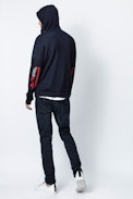 Clash Cardigan - Men’s navy blue zip-up cardigan.