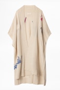 Indiana Jormi Cachemire Cardigan - Women’s beige cardigan with embroidered motifs, in cashmere