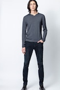 Pull Monastir - Pull col tunisien homme en laine mérinos.