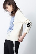 Pull Chunky Art Cachemire - Pull en cachemire beige femme.