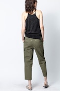 Débardeur Jossy Punk Strass - Débardeur noir asymétrique femme.