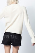 Pull Posy - Pull beige femme, en cachemire recyclé