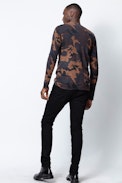 Pull Kennedy Cachemire - Pull cachemire plume homme motif camouflage.