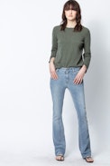 Shania Cachemire Sweater - Women’s khaki cashmere sweater.