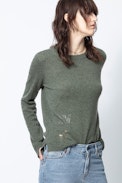 Shania Cachemire Sweater - Women’s khaki cashmere sweater.