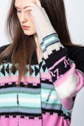 Bruna Cachemire Cardigan - Women’s multicolored cardigan., in cashmere