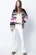 Bruna Cachemire Cardigan - Women’s multicolored cardigan., in cashmere