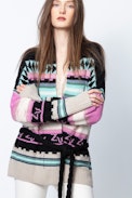 Bruna Cachemire Cardigan - Women’s multicolored cardigan., in cashmere